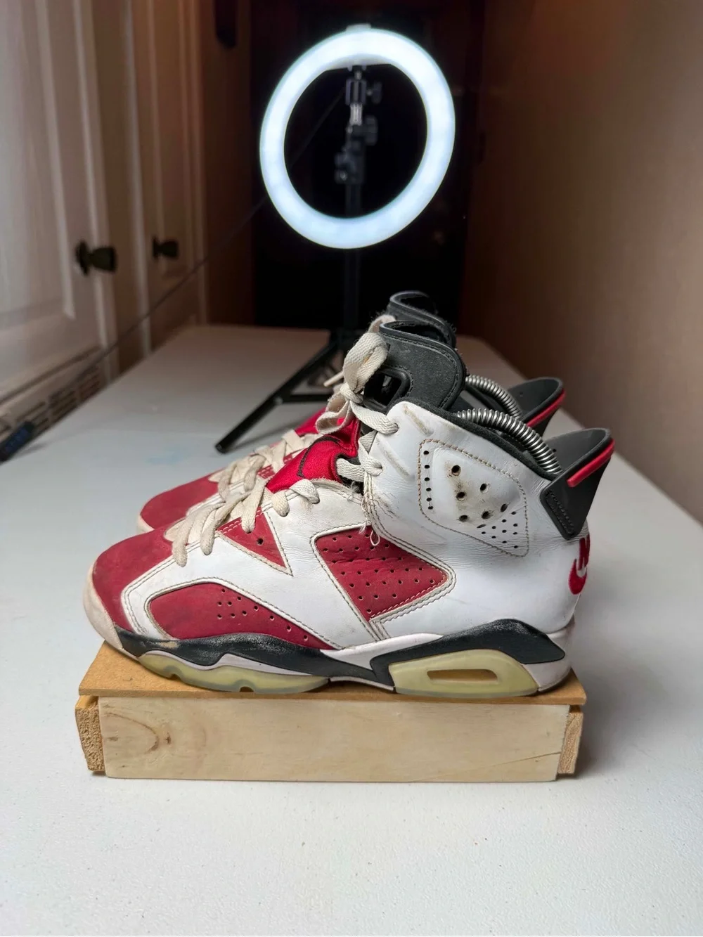 Nike Air Jordan 6 Retro OG Mid Carmine size 5.5 OG VI White NO BOX